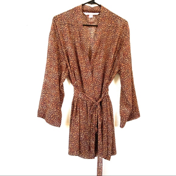 Victoria's Secret Other - Victoria’s Secret Cheetah Print Sheer Robe O/S